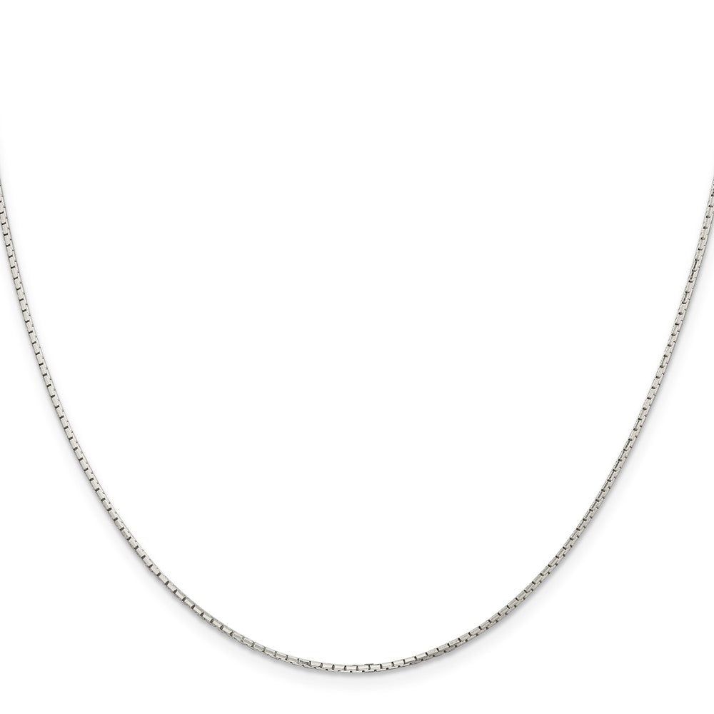 16 Inch Sterling Silver 1.2mm 8 Sided Diamond-Cut Mirror Box Chain Necklace