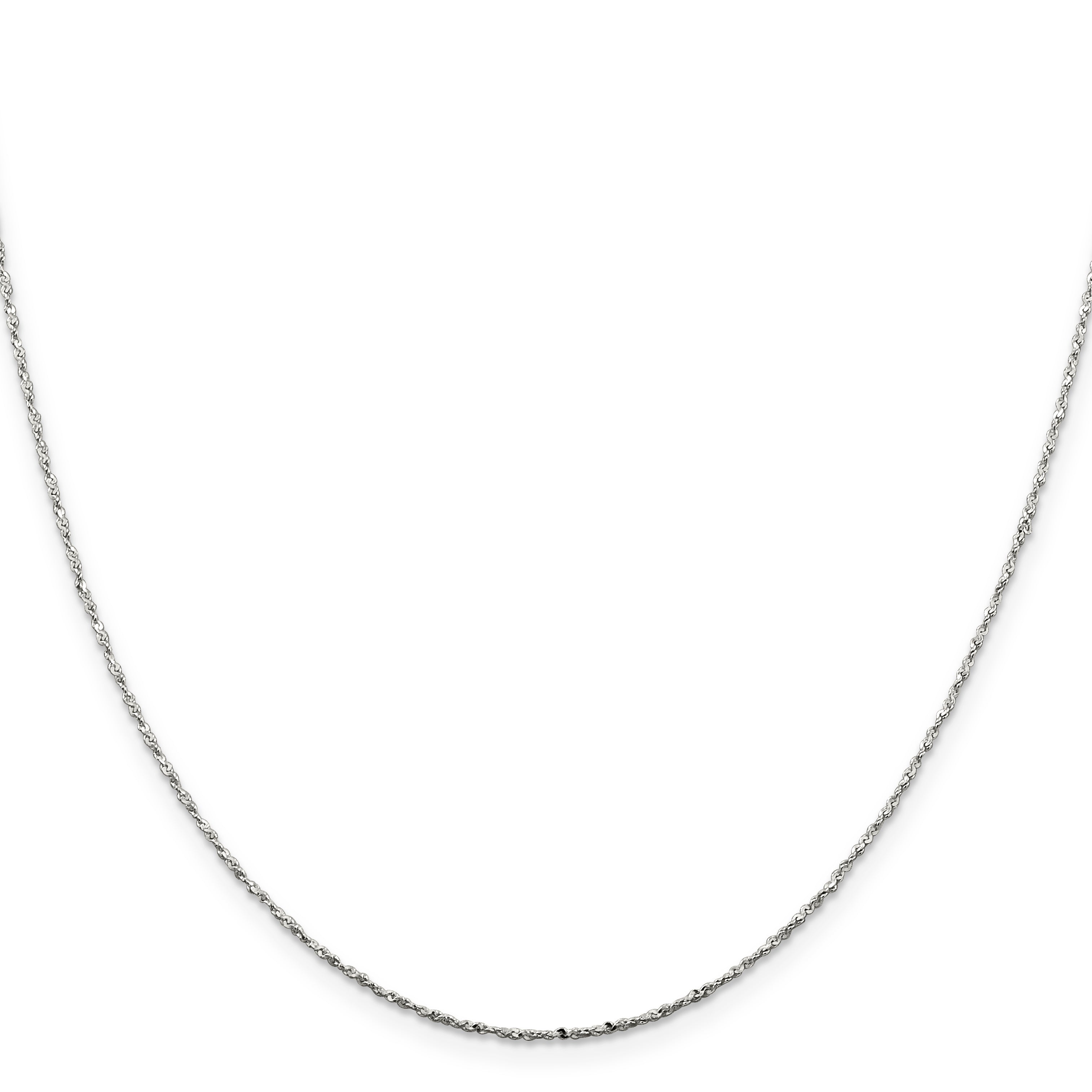 16 Inch Sterling Silver 1mm Twisted Serpentine Chain Necklace