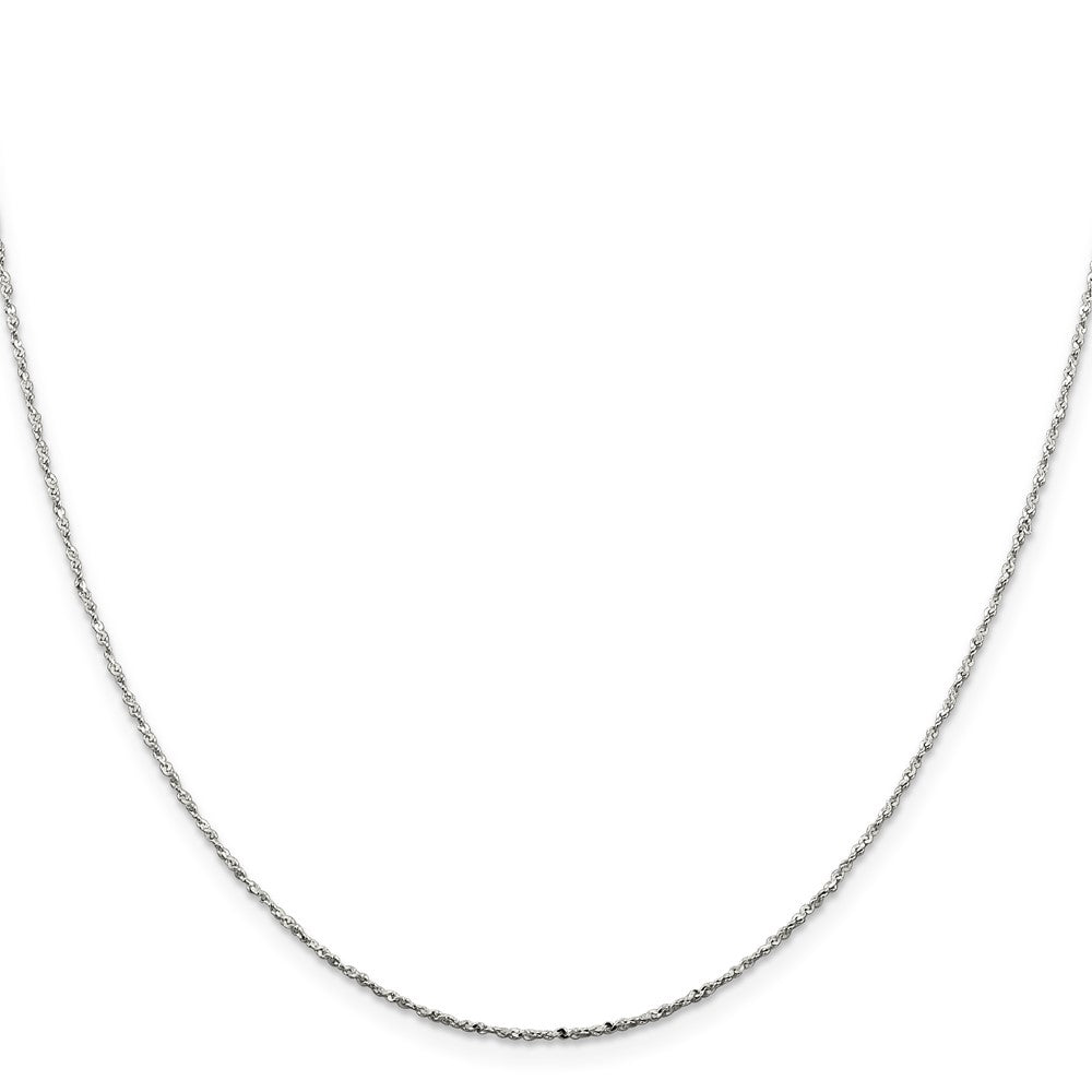 18 Inch Sterling Silver 1mm Twisted Serpentine Chain Necklace