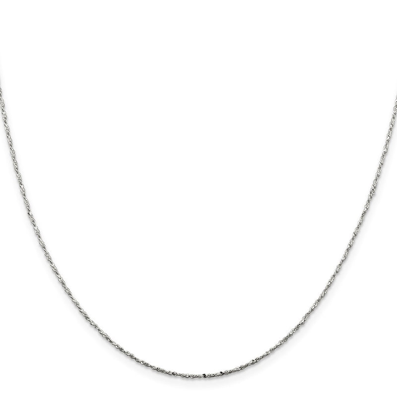 18 Inch Sterling Silver 1mm Twisted Serpentine Chain Necklace