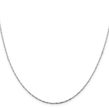 22 Inch Sterling Silver 1mm Twisted Serpentine Chain Necklace