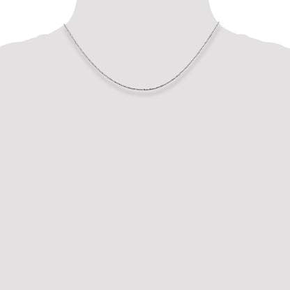 16 Inch Sterling Silver 1mm Twisted Serpentine Chain Necklace