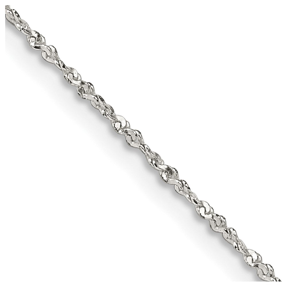 18 Inch Sterling Silver 1mm Twisted Serpentine Chain Necklace