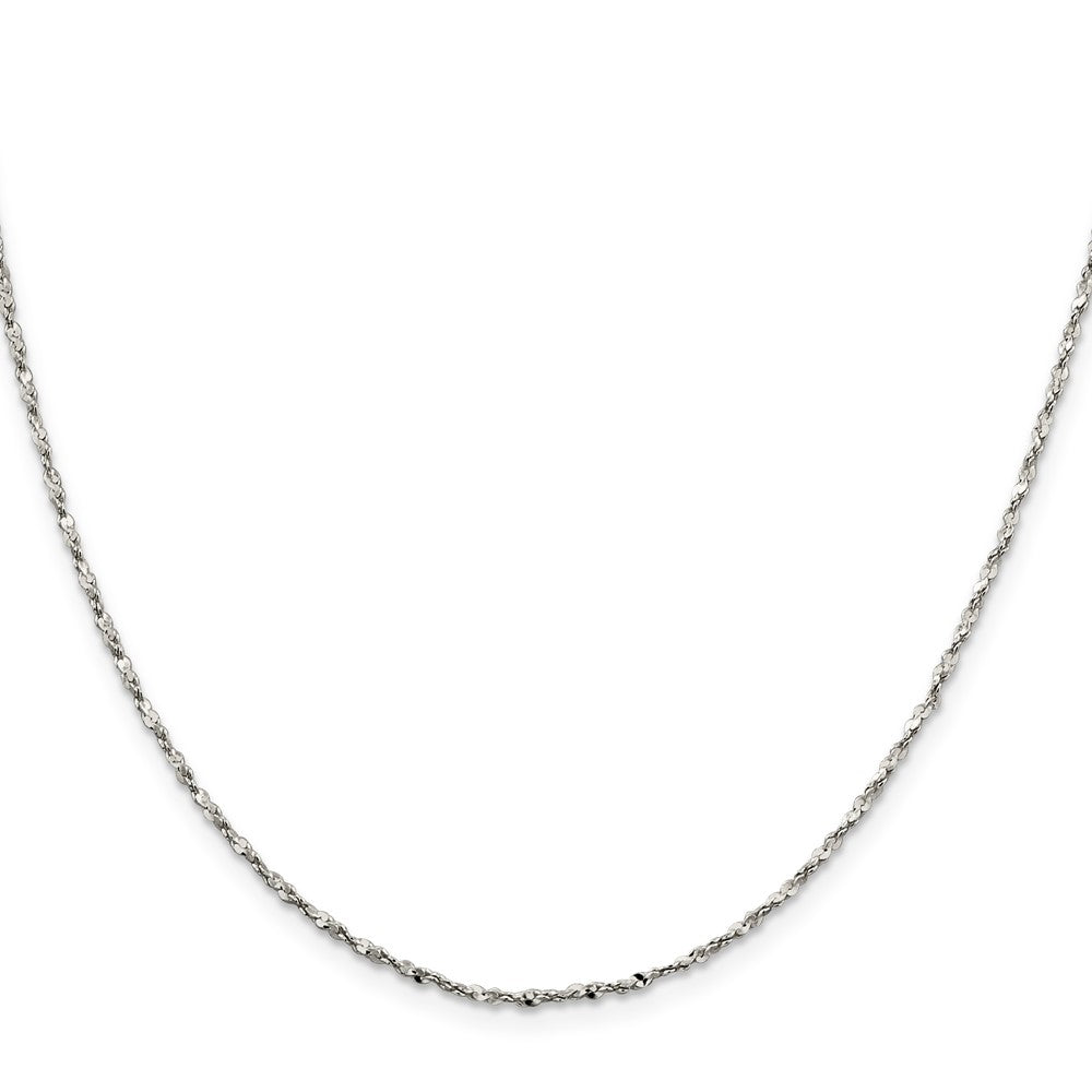 24 Inch Sterling Silver 1.6mm Twisted Serpentine Chain Necklace