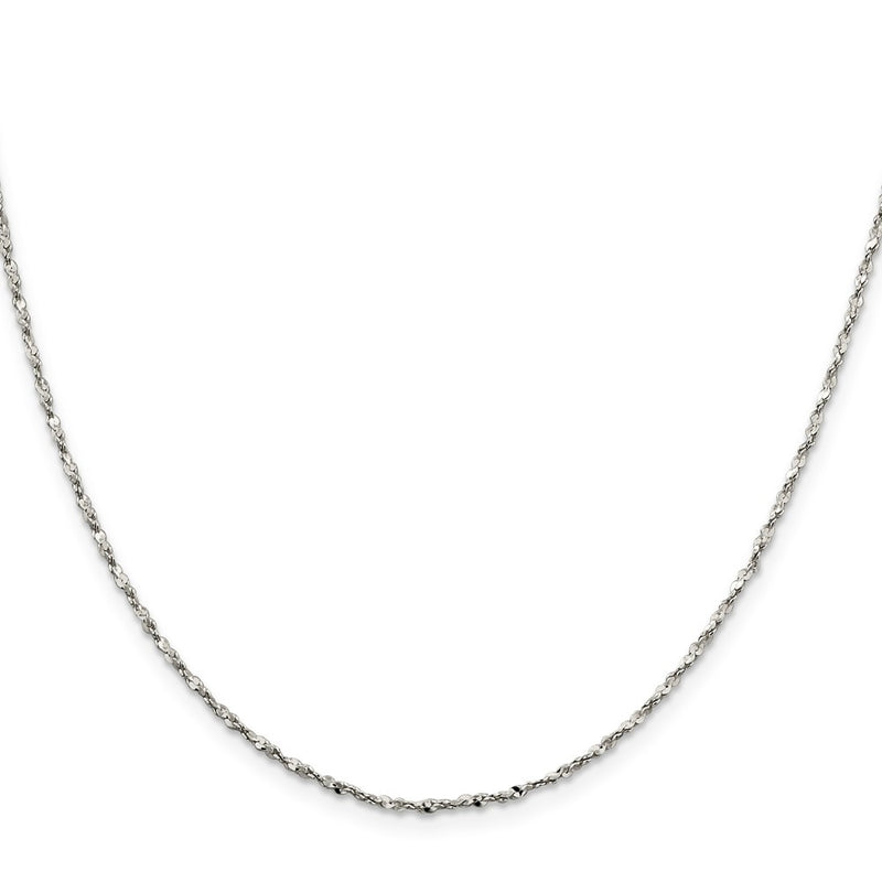 20 Inch Sterling Silver 1.6mm Twisted Serpentine Chain Necklace