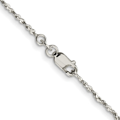 18 Inch Sterling Silver 1.6mm Twisted Serpentine Chain Necklace