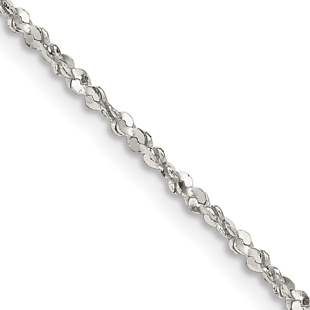 24 Inch Sterling Silver 1.6mm Twisted Serpentine Chain Necklace