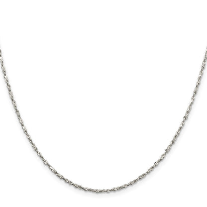 18 Inch Sterling Silver 1.8mm Twisted Serpentine Chain Necklace
