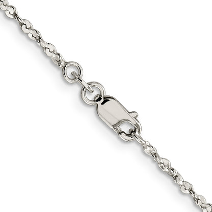 20 Inch Sterling Silver 1.8mm Twisted Serpentine Chain Necklace