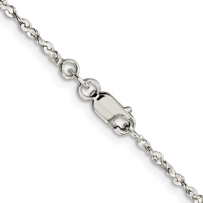 24 Inch Sterling Silver 1.8mm Twisted Serpentine Chain Necklace