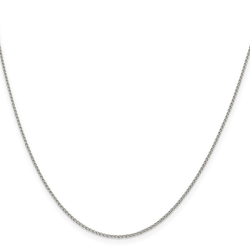 14 Inch Sterling Silver 1mm Open Elongated Link Curb Chain Necklace
