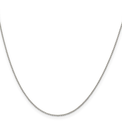 16 Inch Sterling Silver 1mm Open Elongated Link Curb Chain