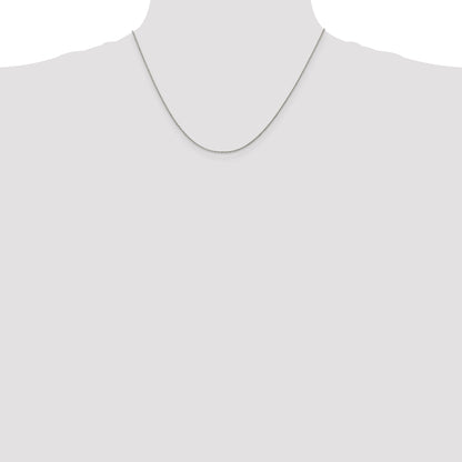 18 Inch Sterling Silver 1mm Open Elongated Link Curb Chain
