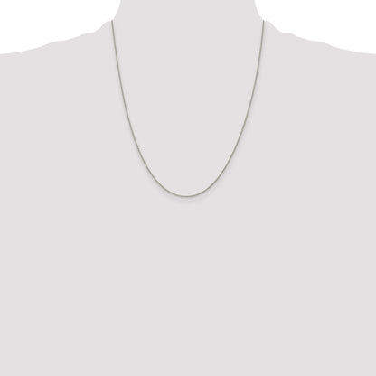 22 Inch Sterling Silver 1mm Open Elongated Link Curb Chain