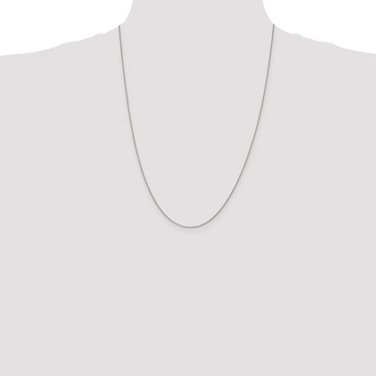 24 Inch Sterling Silver 1mm Open Elongated Link Curb Chain
