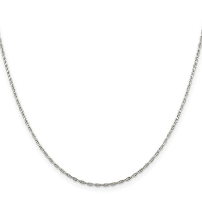 36 Inch Sterling Silver 1.4mm Flat Oval Cable Chain Necklace
