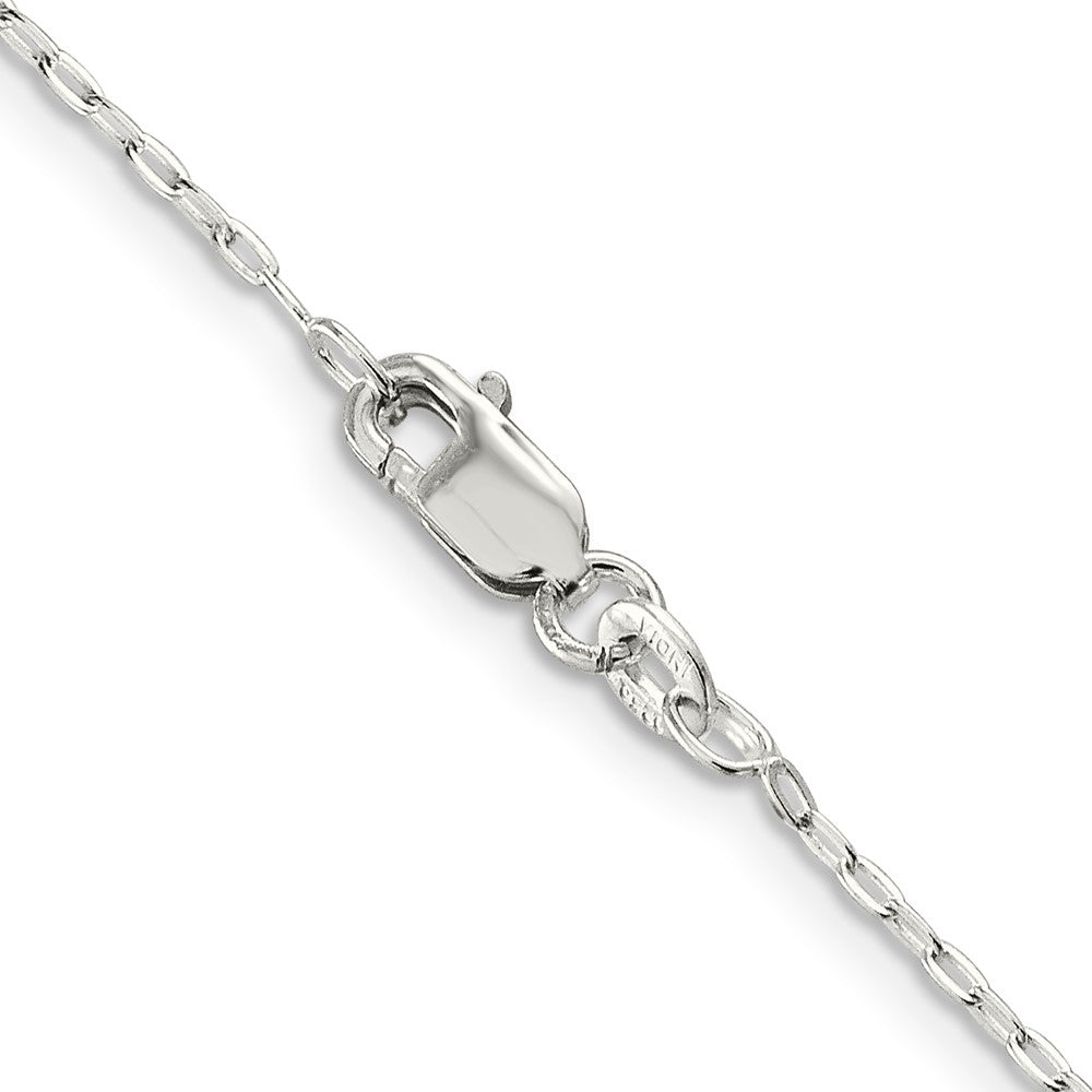 36 Inch Sterling Silver 1.4mm Flat Oval Cable Chain Necklace