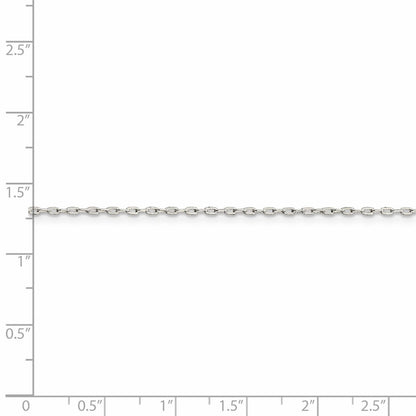 42 Inch Sterling Silver 1.4mm Beveled Oval Cable Chain Necklace