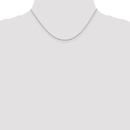 16 Inch Sterling Silver 1.4mm Flat Oval Cable Chain Necklace