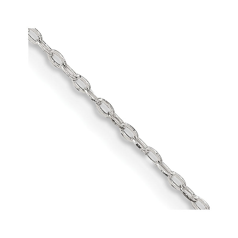 36 Inch Sterling Silver 1.4mm Flat Oval Cable Chain Necklace