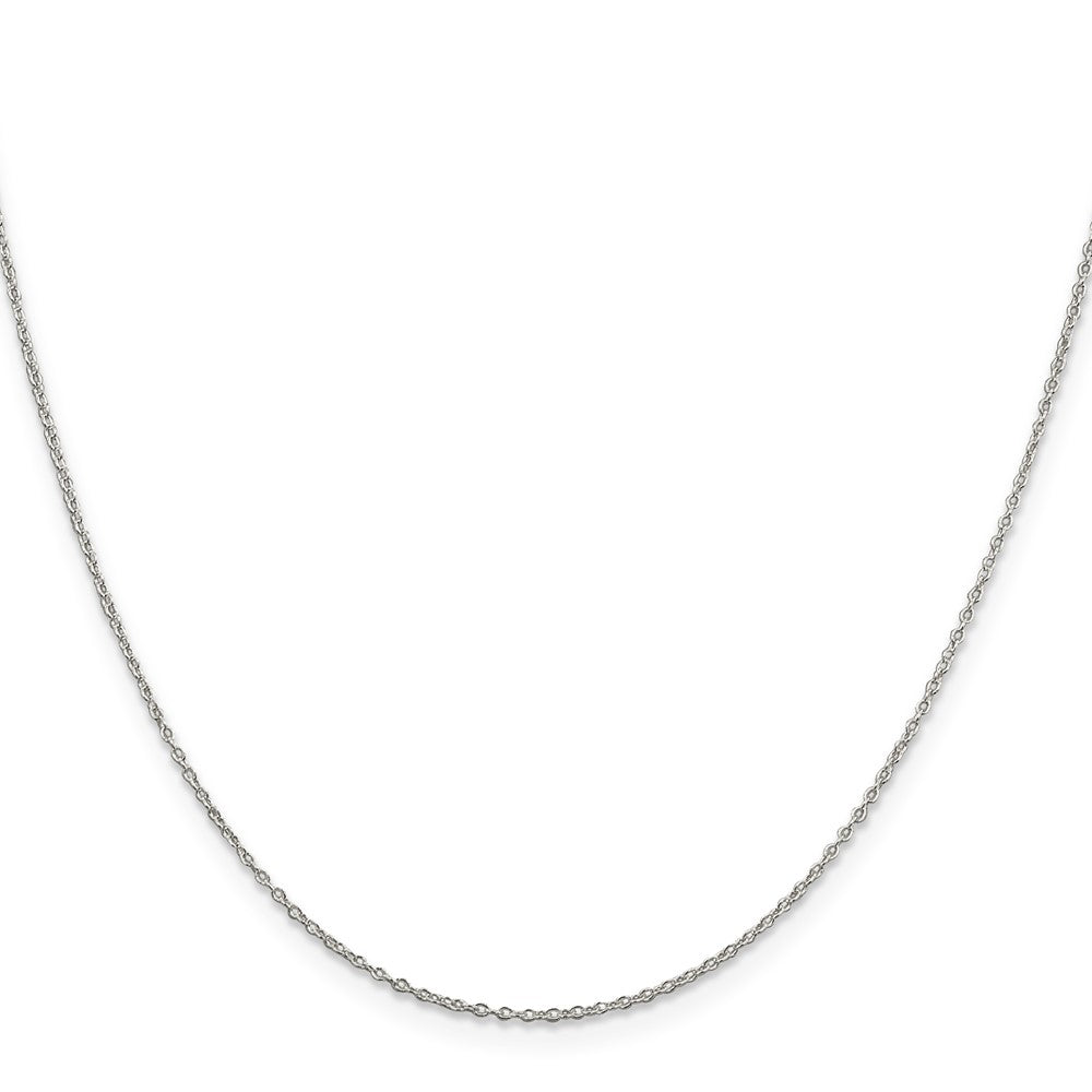 18 Inch Sterling Silver 1.10mm Forzantina Cable Chain W/2In Ext.