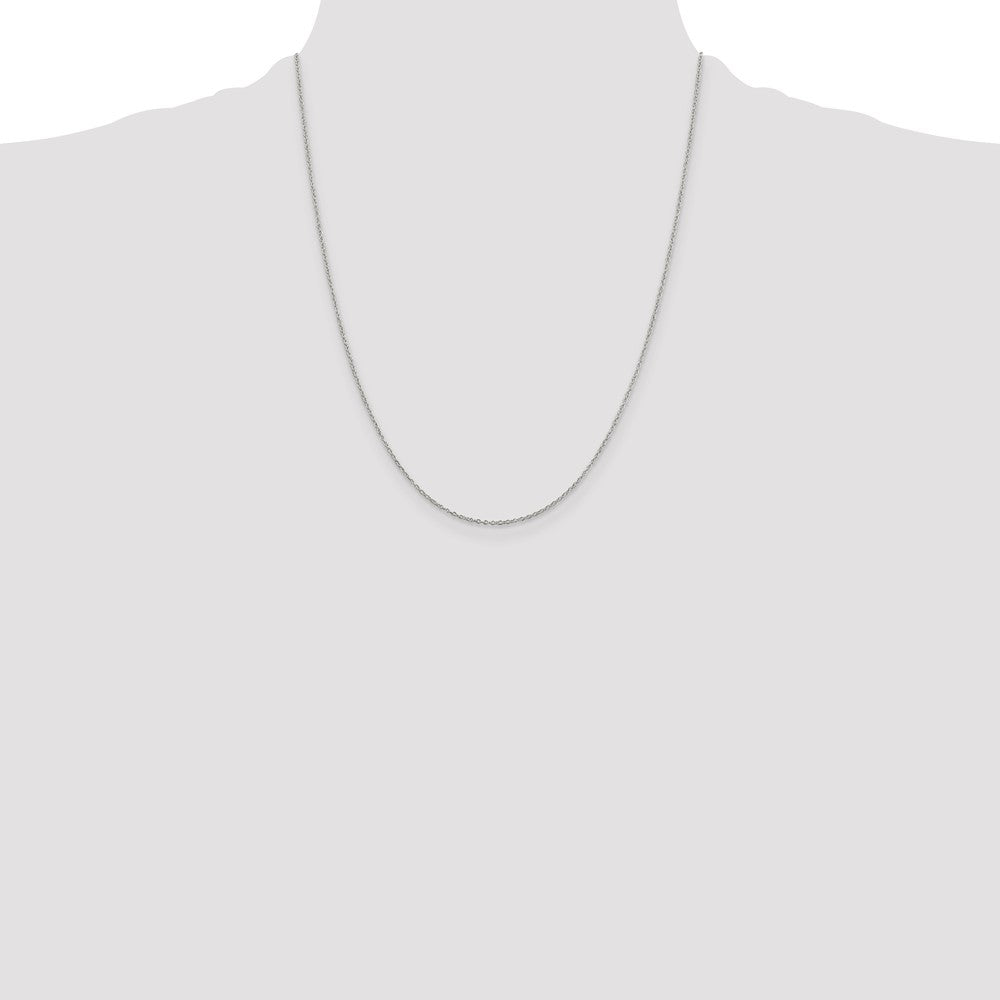 22 Inch Sterling Silver 1.10mm Forzantina Cable Chain W/4In Ext.