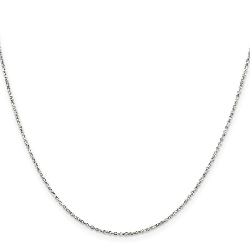 20 Inch Sterling Silver Rhodium-Plated 1.1mm Forzantina Cable Chain Necklace