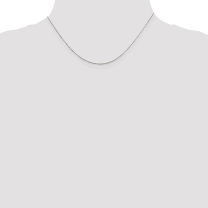 16 Inch Sterling Silver Rhodium-Plated 1.1mm Forzantina Cable Chain Necklace