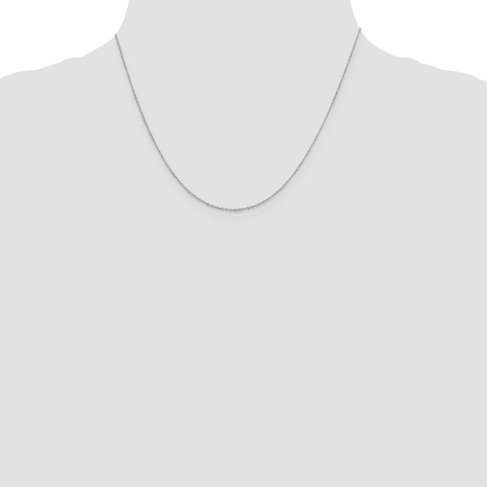 18 Inch Sterling Silver Rhodium-Plated 1.1mm Forzantina Cable Chain Necklace