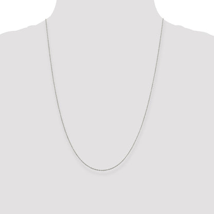 24 Inch Sterling Silver Rhodium-Plated 1.1mm Forzantina Cable Chain Necklace