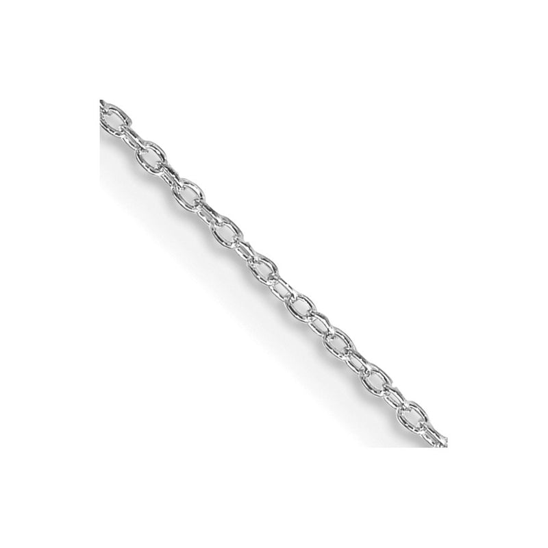 20 Inch Sterling Silver Rhodium-Plated 1.1mm Forzantina Cable Chain Necklace