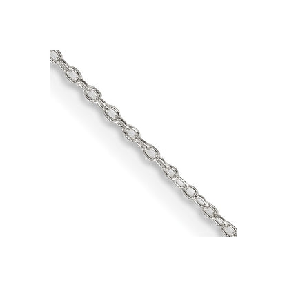 14 Inch Sterling Silver 1.10mm Forzantina Cable Chain Necklace