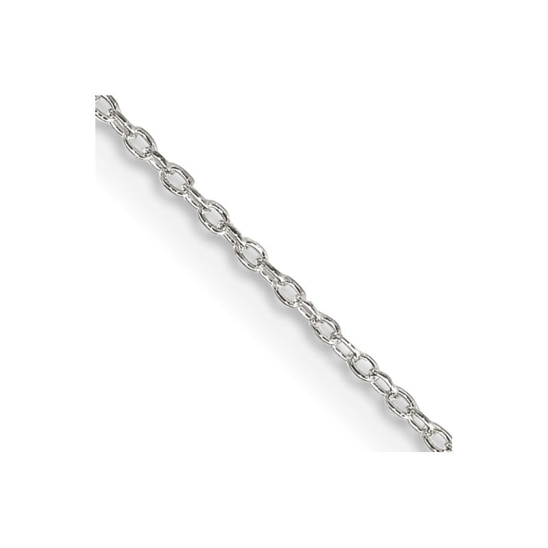 18 Inch Sterling Silver 1.10mm Forzantina Cable Chain W/2In Ext.