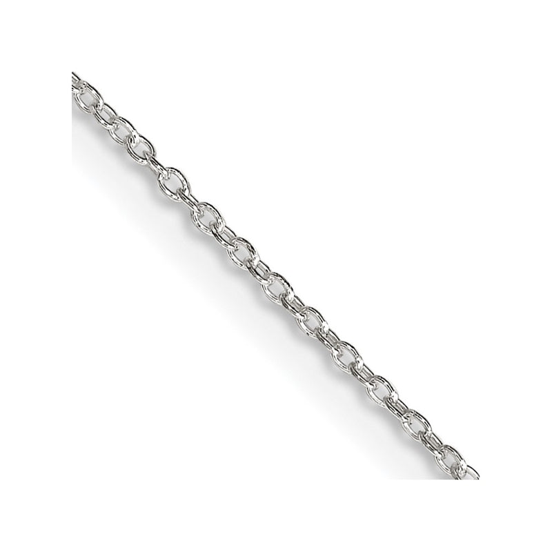 22 Inch Sterling Silver 1.30mm Forzantina Cable Chain W/4In Ext.