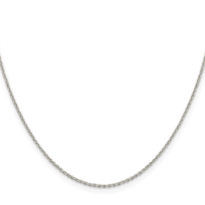 22 Inch Sterling Silver 1.25mm Diamond-Cut Forzantina Cable Chain Necklace