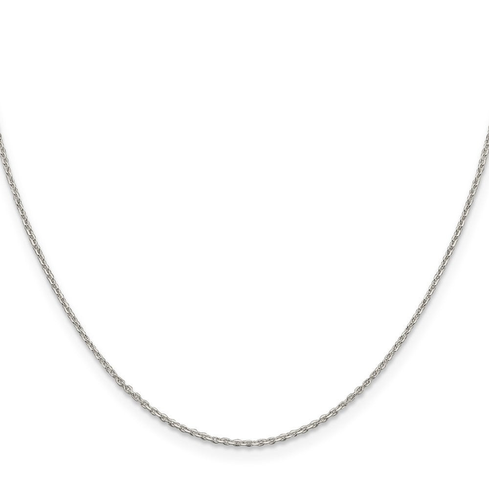22 Inch Sterling Silver 1.25mm Diamond-Cut Forzantina Cable Chain Necklace