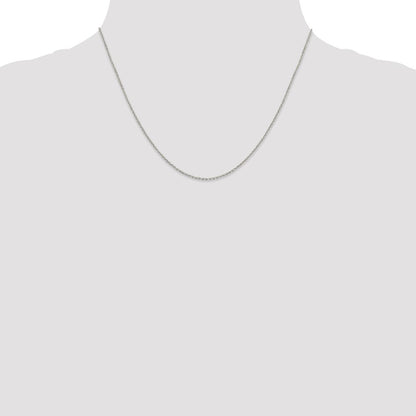18 Inch Sterling Silver 1.25mm Diamond-Cut Forzantina Cable Chain Necklace