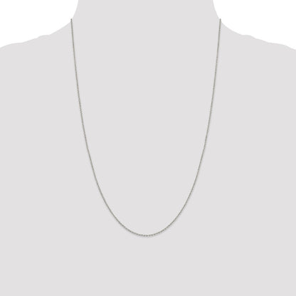 24 Inch Sterling Silver 1.25mm Diamond-Cut Forzantina Cable Chain Necklace