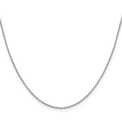 18 Inch Sterling Silver Rhodium-Plated 1.25mm Diamond-Cut Forzantina Cable Chain Necklace