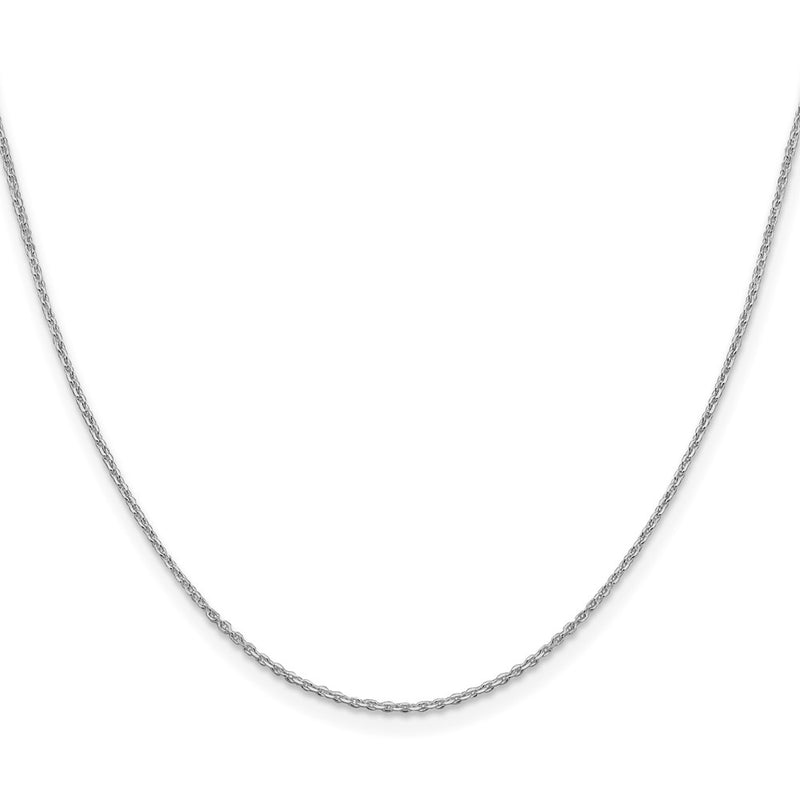 20 Inch Sterling Silver Rhodium-Plated 1.25mm Diamond-Cut Forzantina Cable Chain Necklace