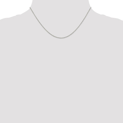 16 Inch Sterling Silver Rhodium-Plated 1.25mm Diamond-Cut Forzantina Cable Chain Necklace
