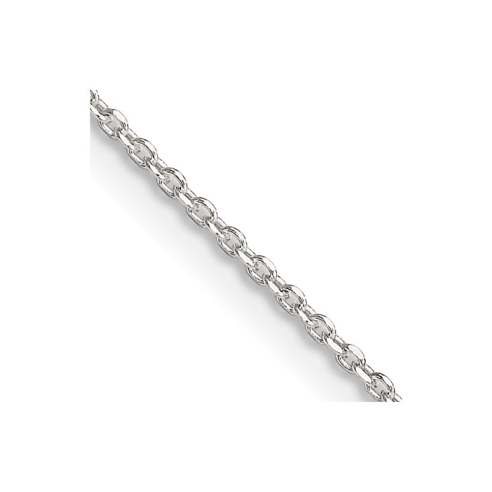 24 Inch Sterling Silver 1.25mm Diamond-Cut Forzantina Cable Chain Necklace