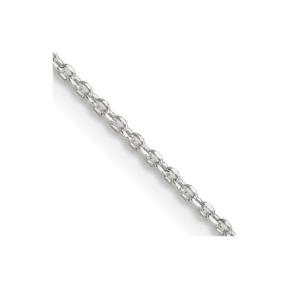 22 Inch Sterling Silver 1.25mm Diamond-Cut Forzantina Cable Chain W/4In Ext.