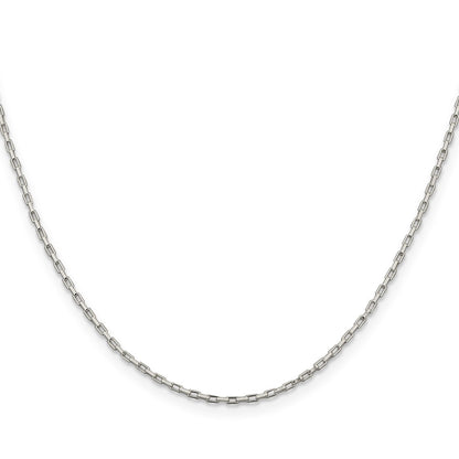 20 Inch Sterling Silver 1.3mm Elongated Box Chain Necklace