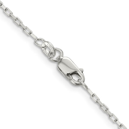 22 Inch Sterling Silver 1.3mm Elongated Box Chain Necklace