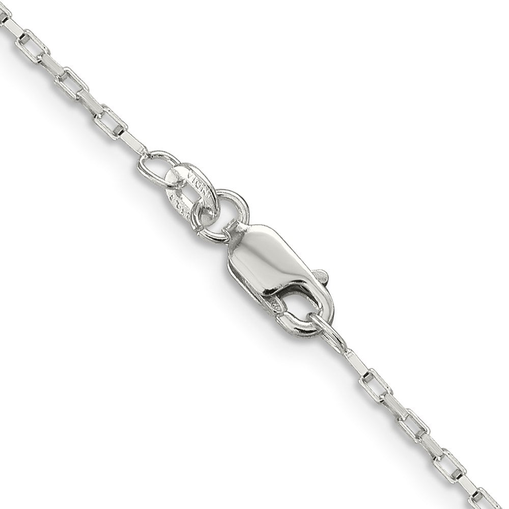 18 Inch Sterling Silver 1.3mm Elongated Box Chain Necklace