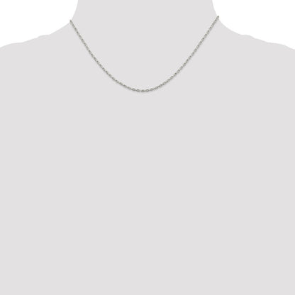 16 Inch Sterling Silver 1.3mm Elongated Box Chain Necklace