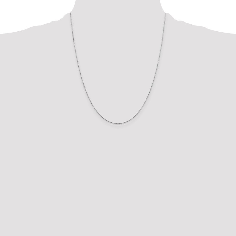 22 Inch Sterling Silver .6mm Oval Box Chain Necklace