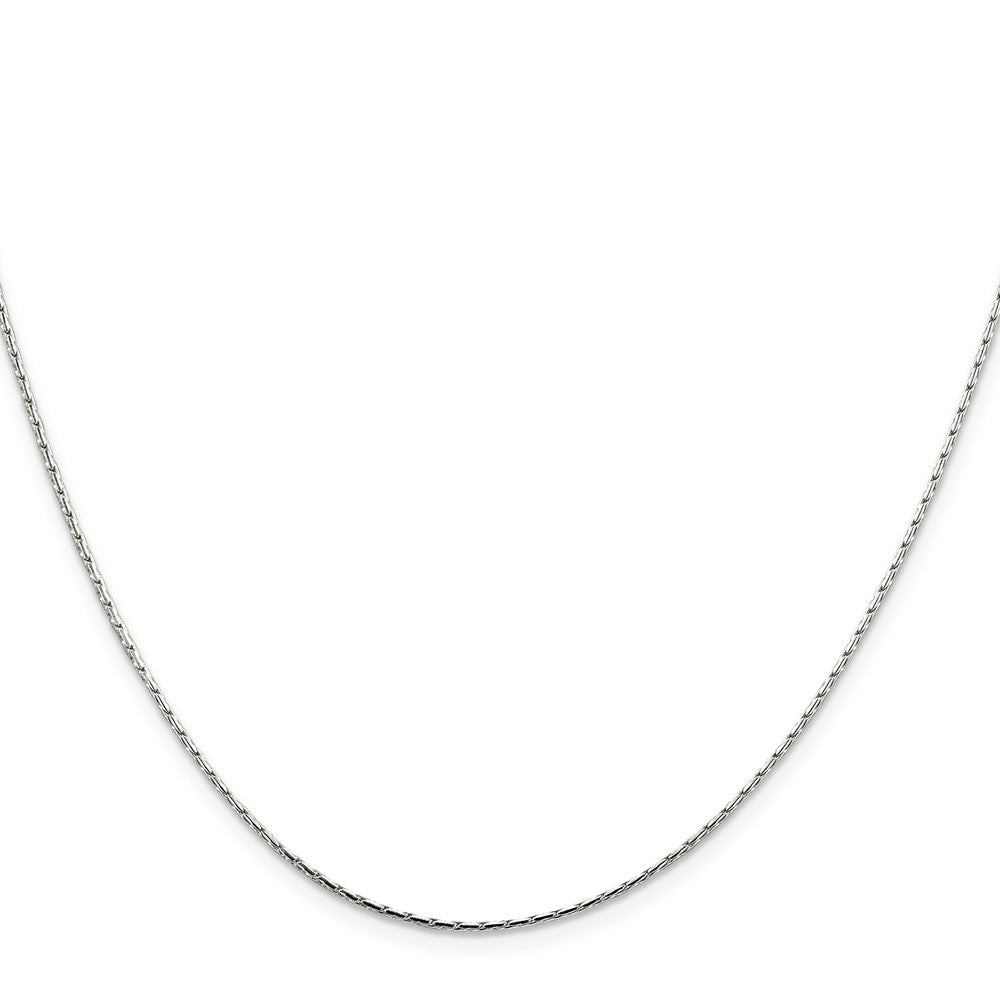 16 Inch Sterling Silver 1mm Oval Box Chain Necklace