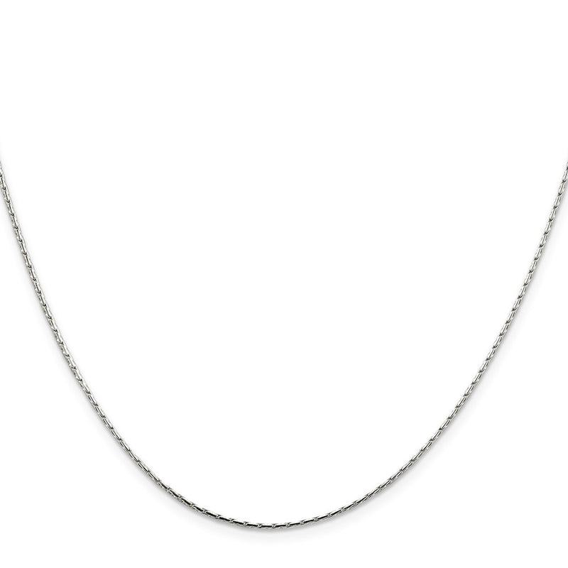 20 Inch Sterling Silver 1mm Oval Box Chain Necklace